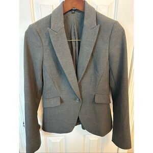 Express grey form fitting stylish blazer size 4 work attire work blazer stretch